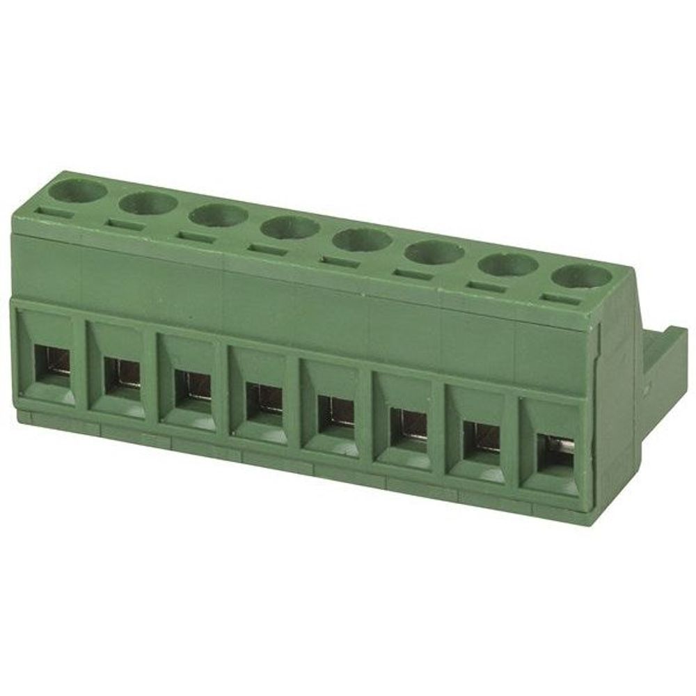 HM3128 - 8 Pole PC Mount Pluggable Terminal Block Socket - 5.08mm