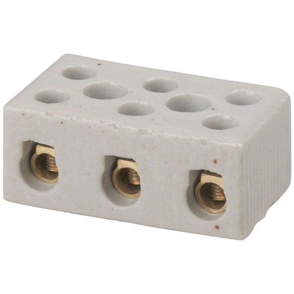 HM3185 - 3 Wire Porcelain Terminal Block - 30 amp