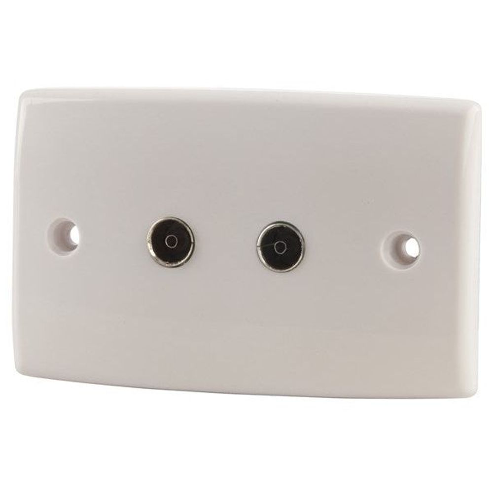 LT3066 - PAL 2 Socket Wallplate - TV and FM