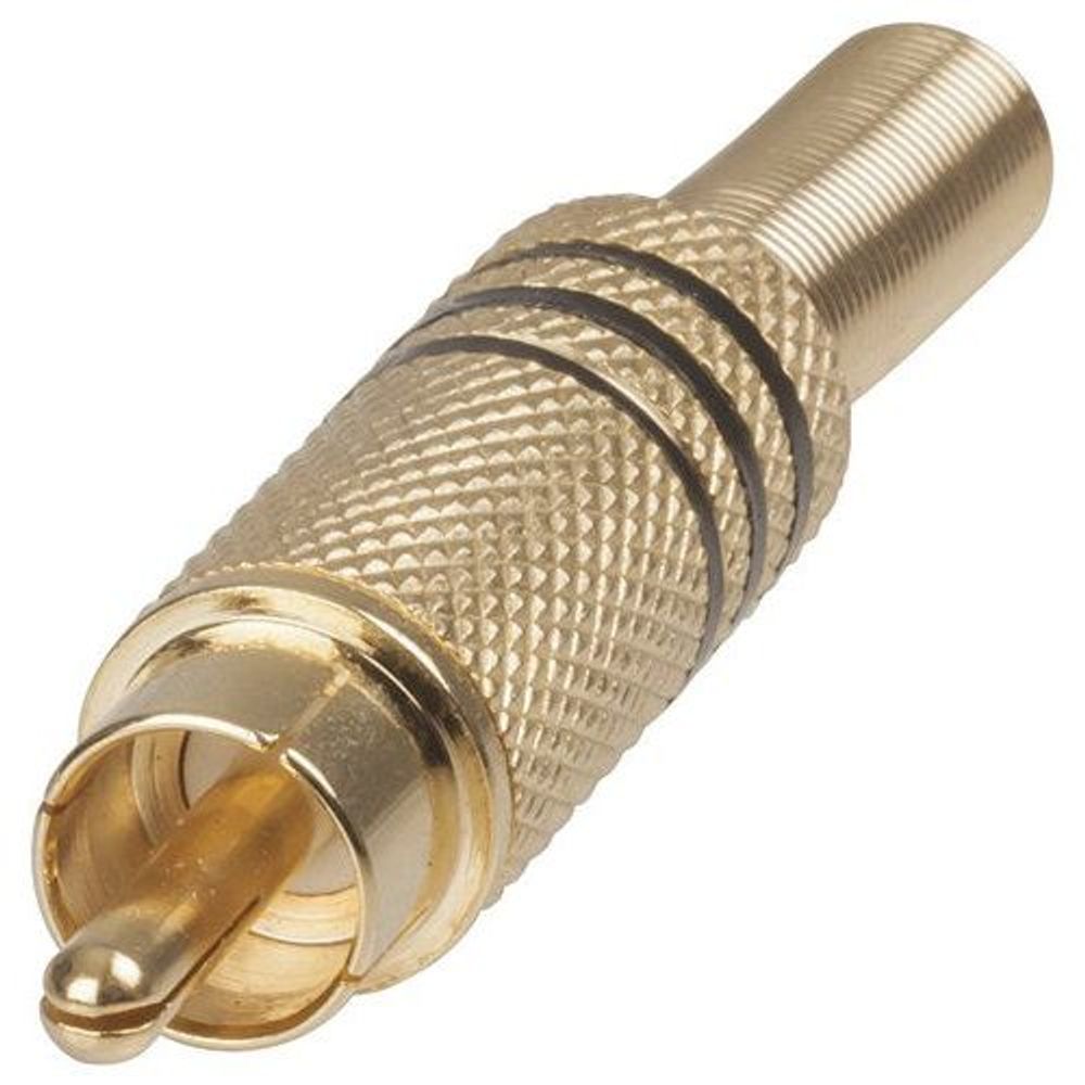 PP0237 - Gold Plated RCA Line Plug - Black