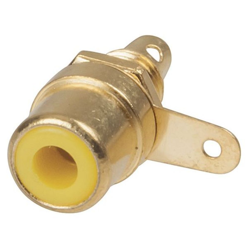 PS0260 - Yellow Gold-Plated RCA Chassis Socket