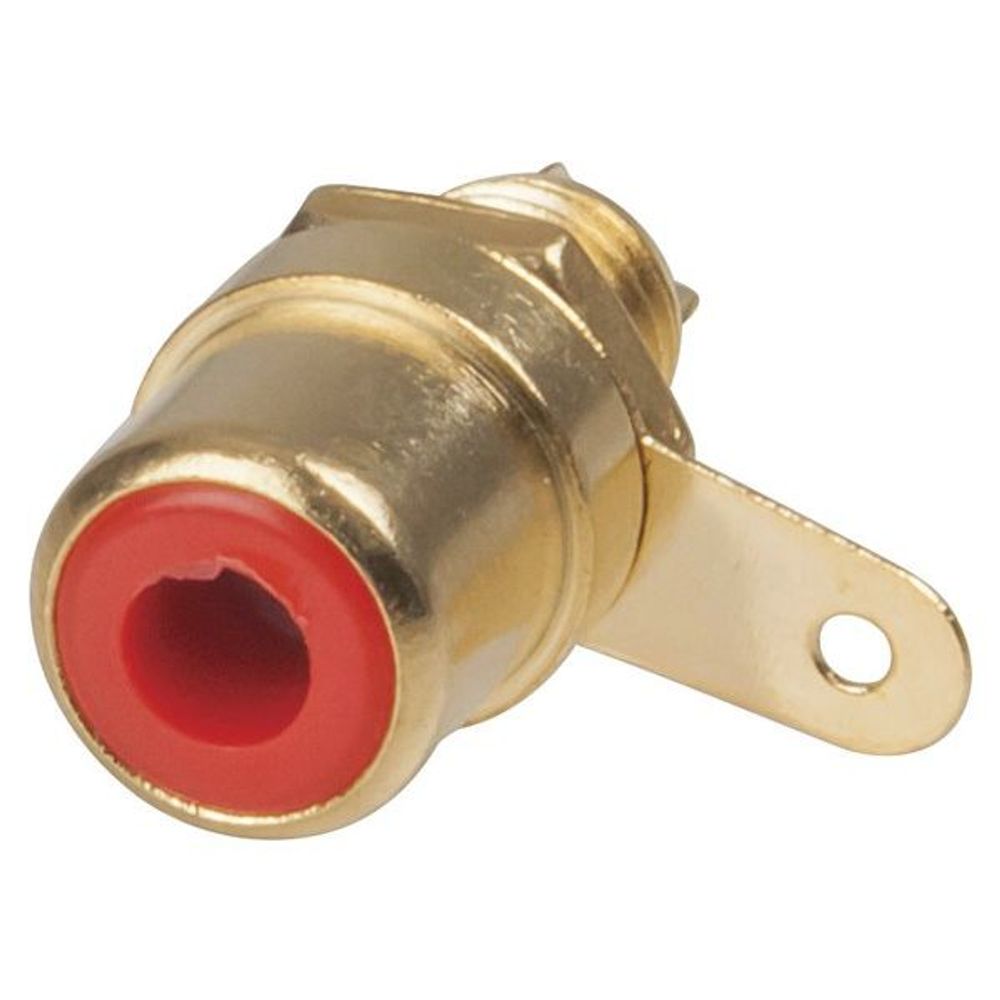 PS0259 - Red Gold-Plated RCA Chassis Socket