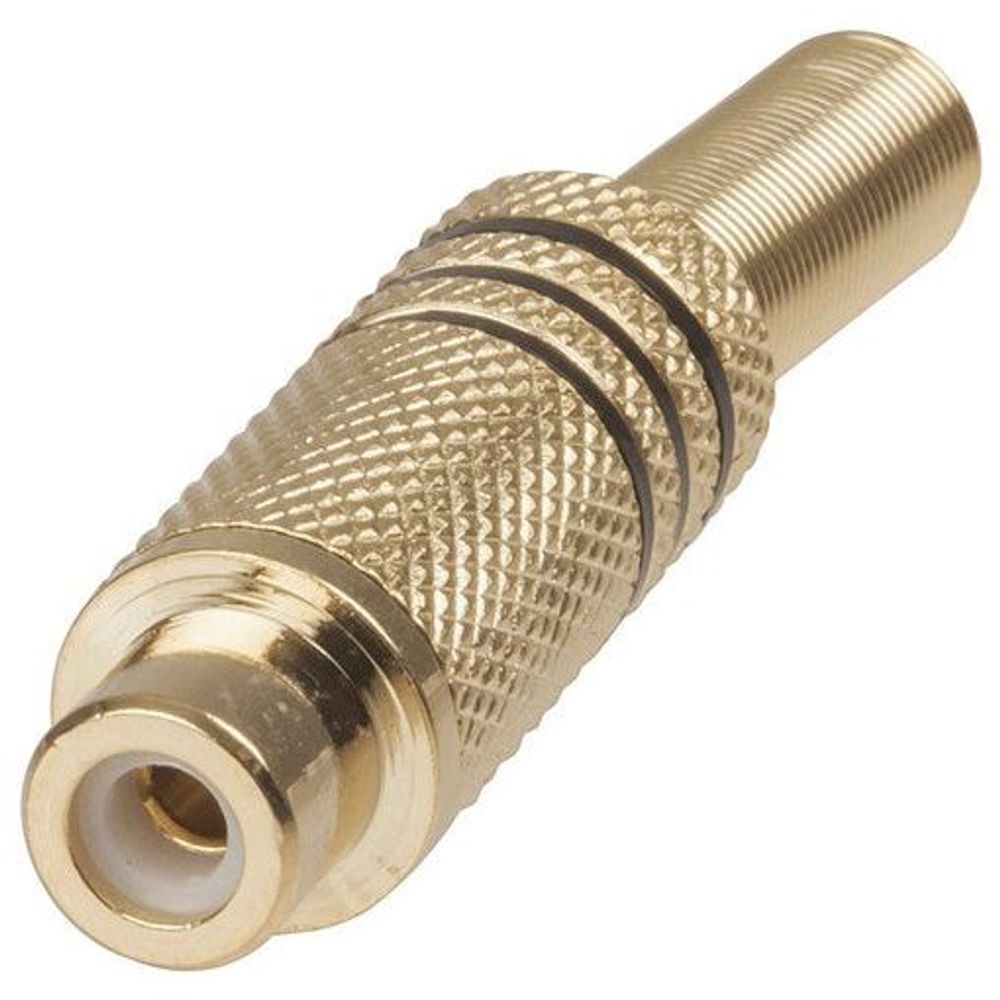 PS0274 - Black RCA Gold Line Socket with Spring