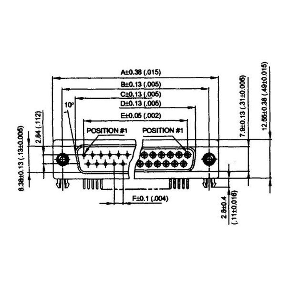 PP0803 - Right Angled D9 Plug with PCB Mount