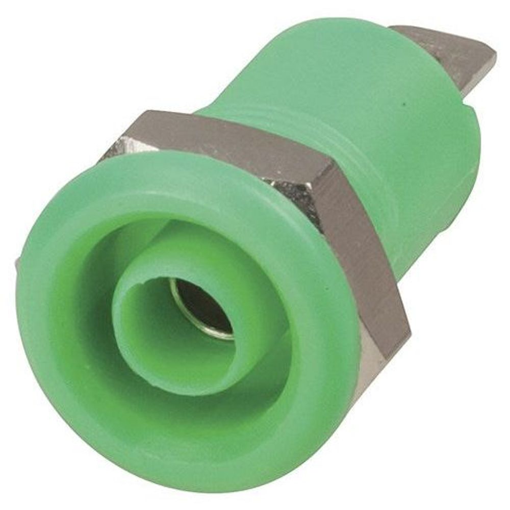 PS0422 - 4mm Panel Mount Banana Socket Green