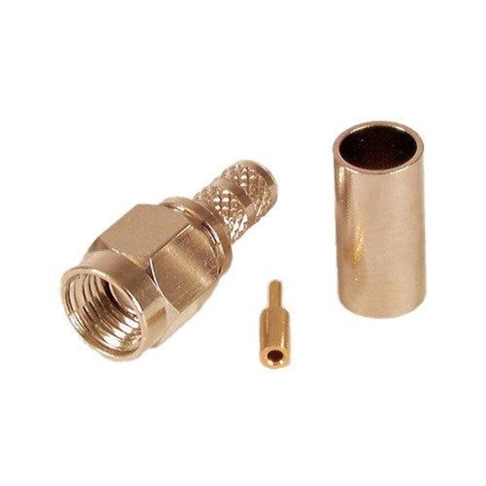 PP0632 - Gold SMA Crimp Plug RG58U