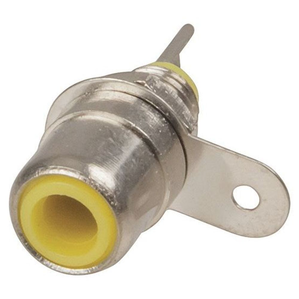 PS0255 - Yellow RCA Metal Chassis Socket