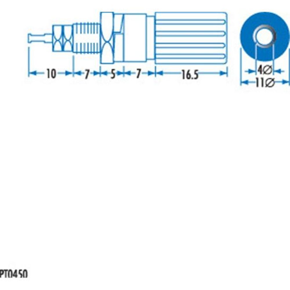 PT0450 - Blue Deluxe Binding Post