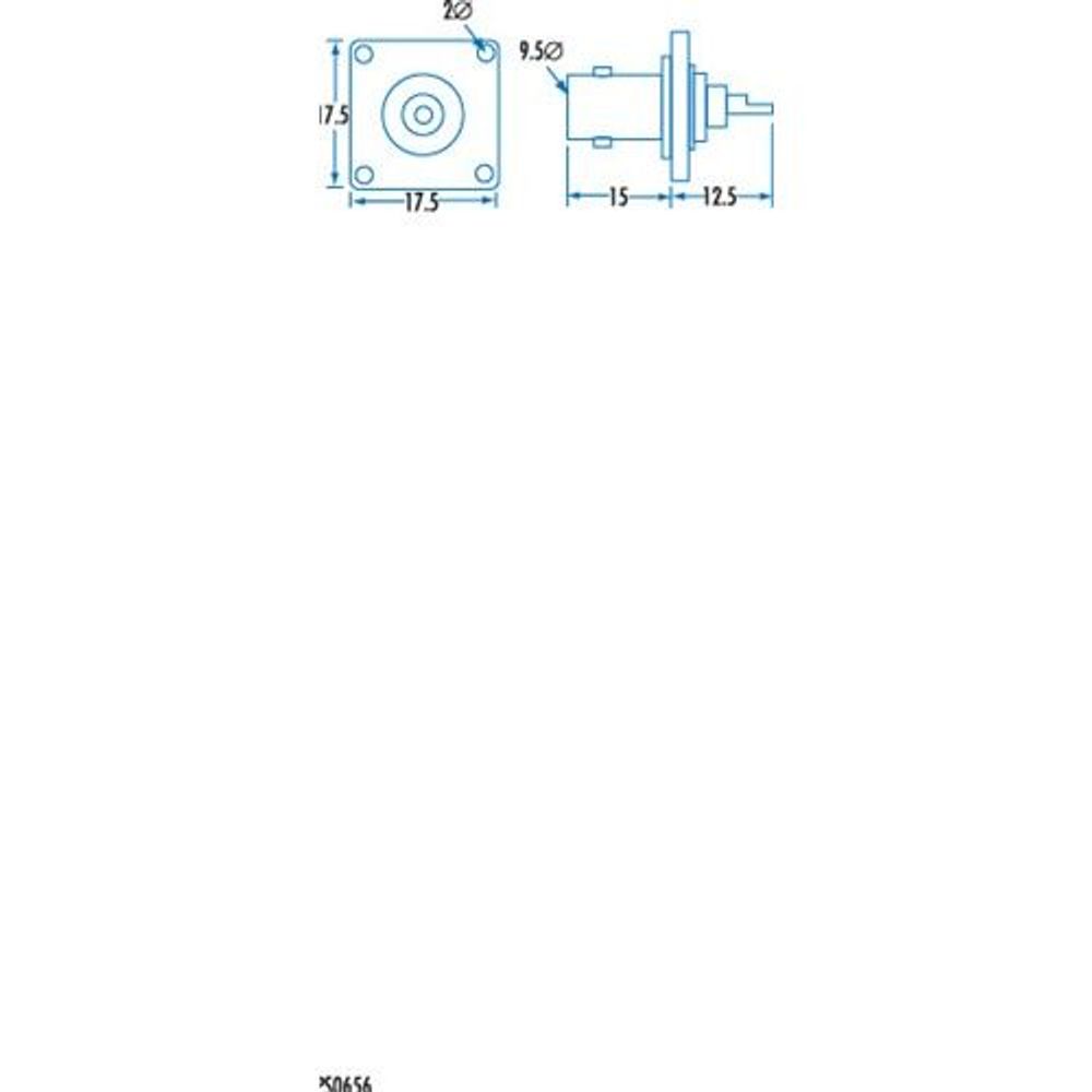 PS0656 - BNC Panel Mount SocketSquare