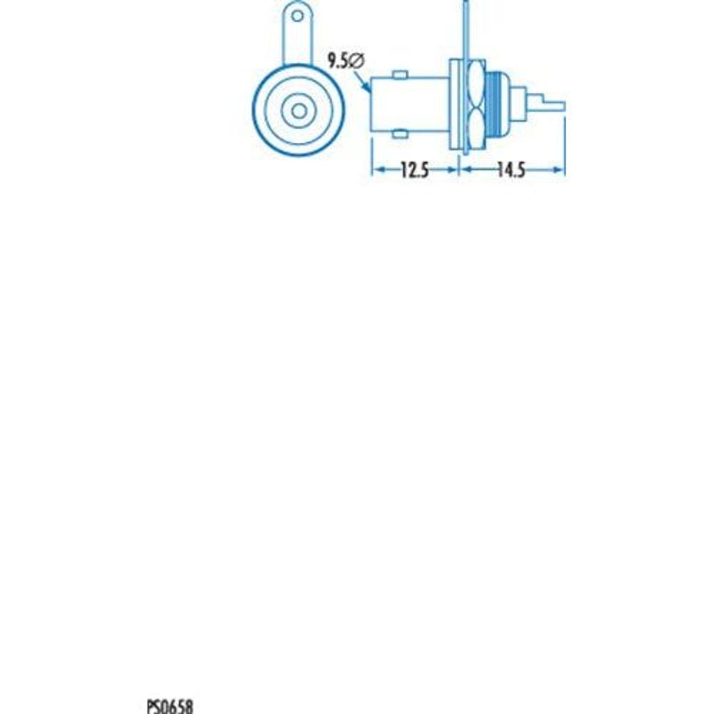 PS0658 - BNC PANEL Socket - SINGLE HOLE MOUNT