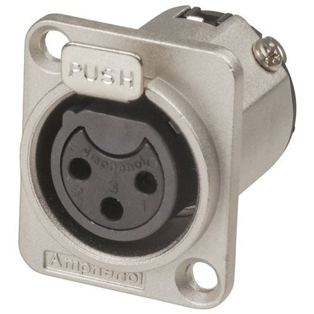 PS1054 - Amphenol Chassis Mount D-Series XLR Socket - Female