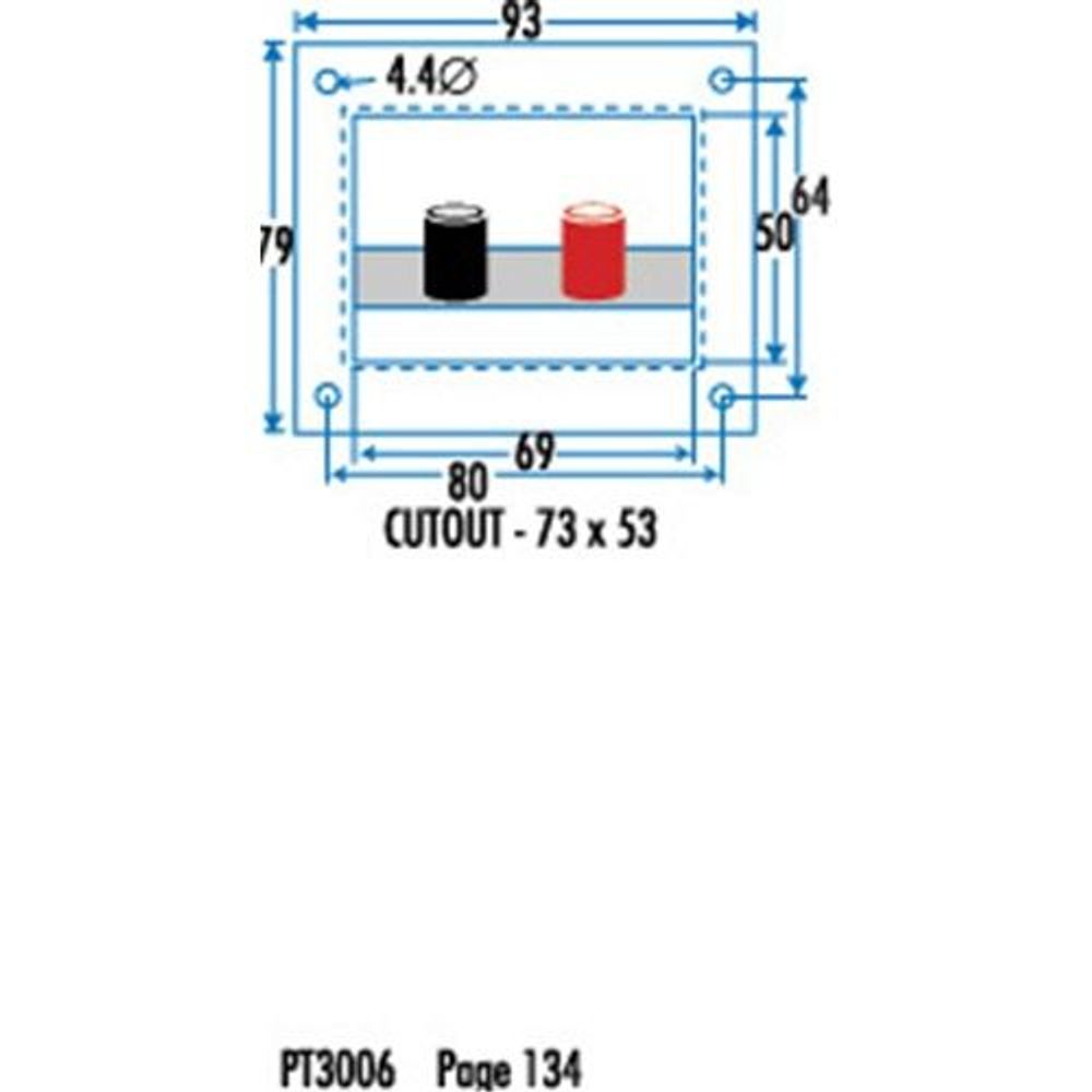 PT3006 - Speaker Box Terminals with Banana Sockets