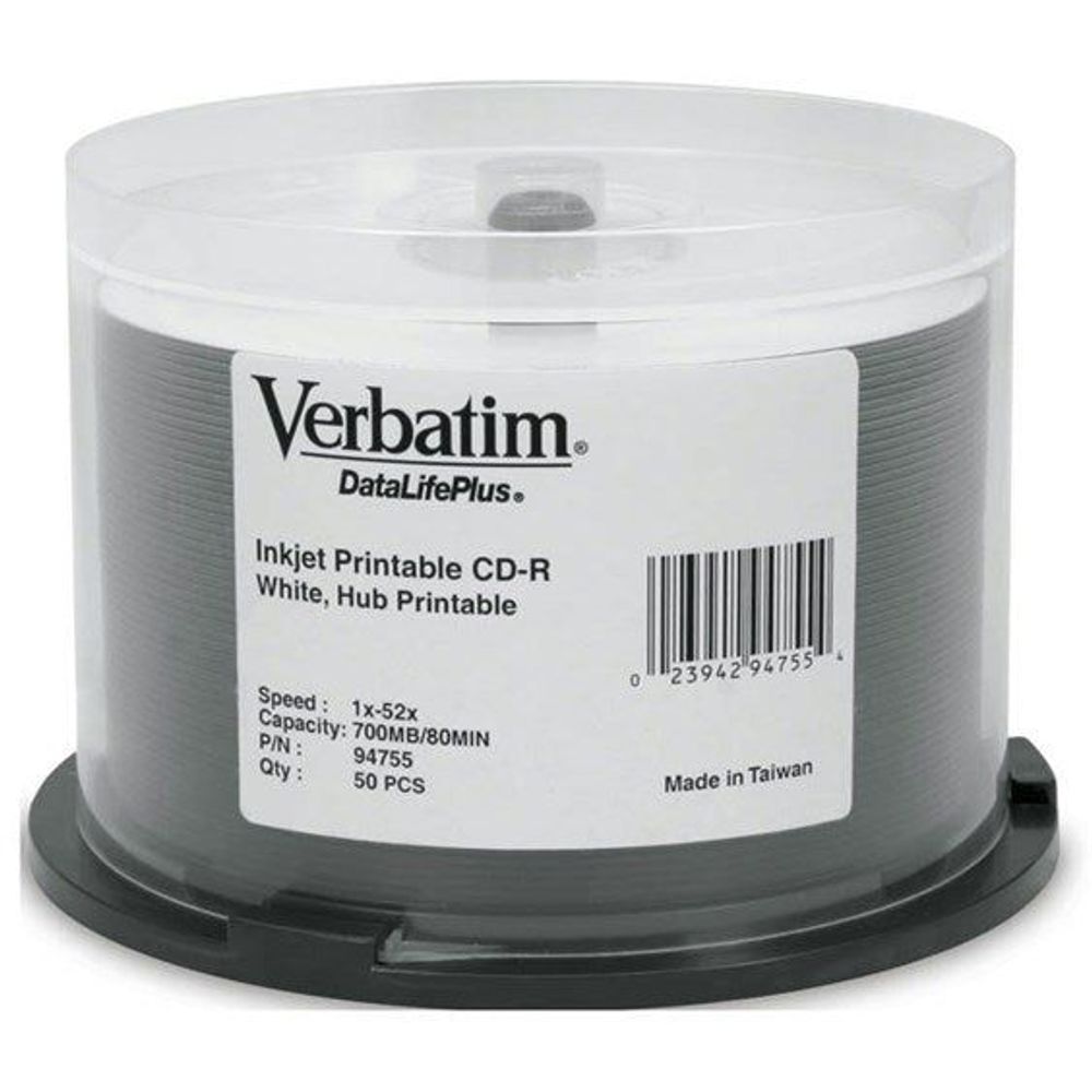 XC4718 - Verbatim (P-Cyanine) CD-R 80min/700MB 50 Pack Spindle 52x