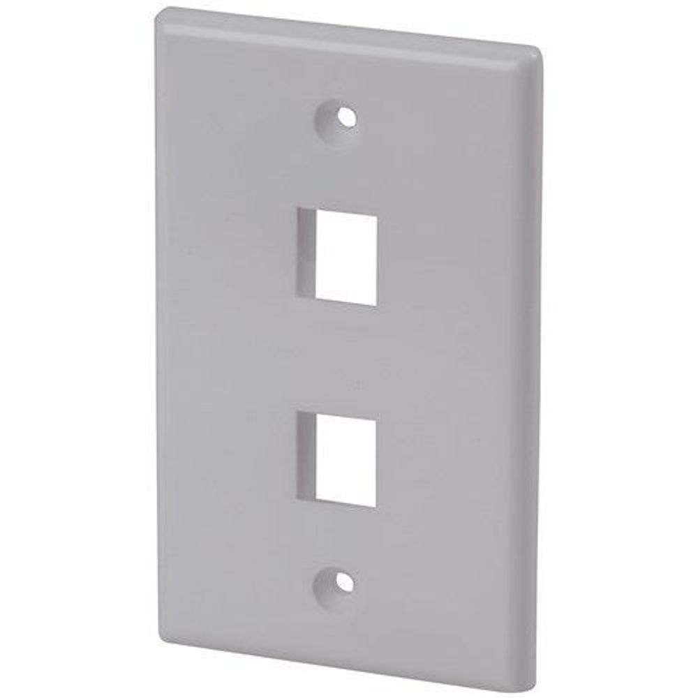 YN8052 - Keystone Wall Plate Double White