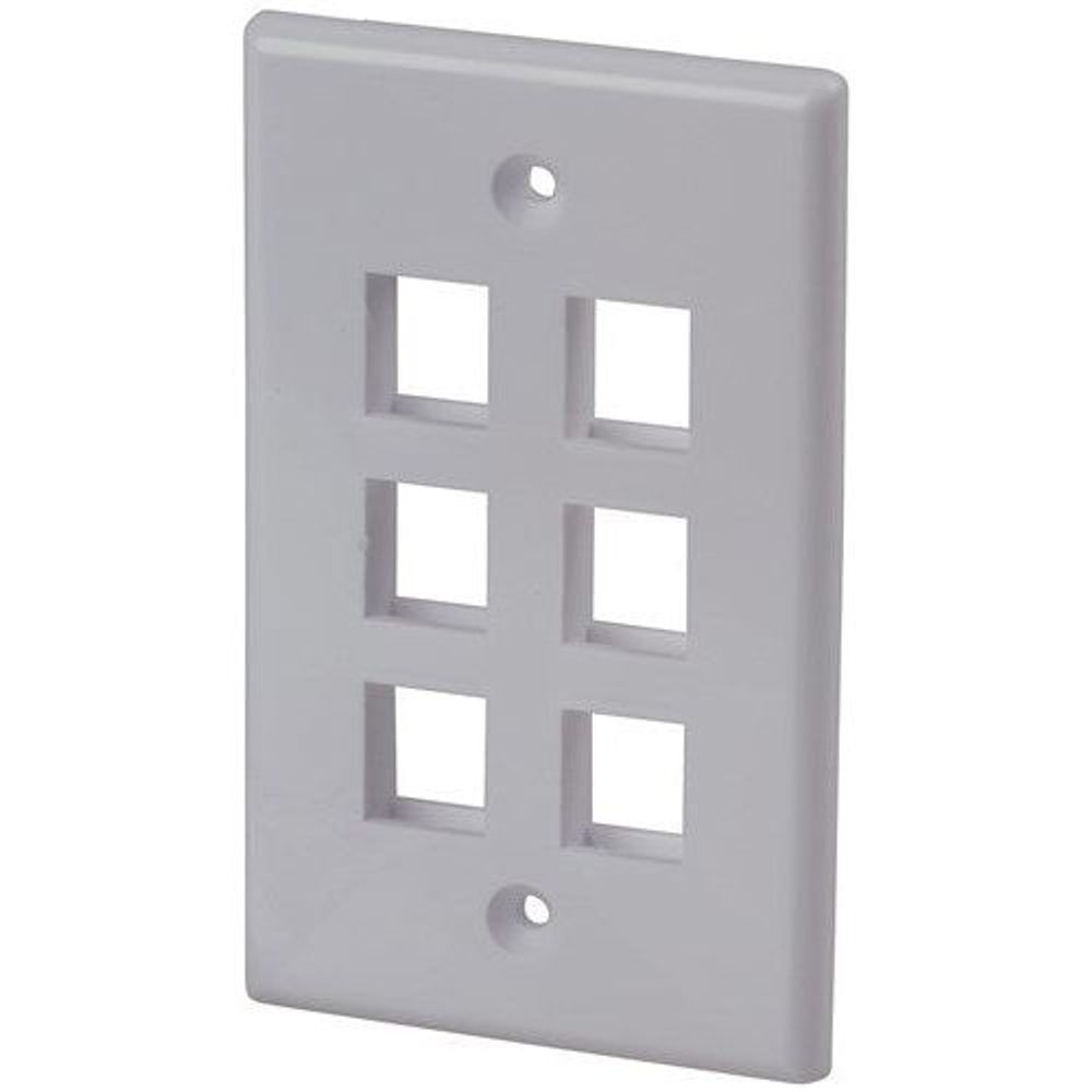 YN8058 - Keystone Wall Plate 6 Way