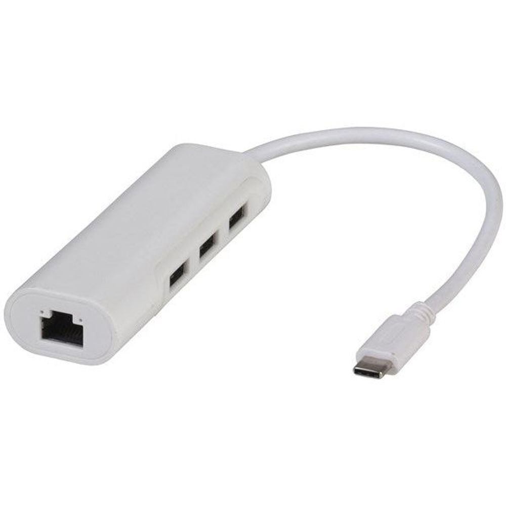 YN8409 - USB Type-C Gigabit Network Adaptor with 3 Port USB 3.0 Hub