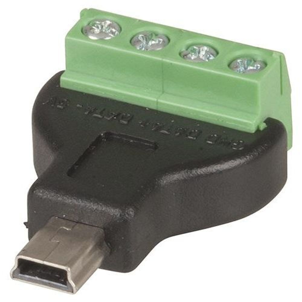 PA0950 - USB 2.0 Mini B Plug to 4-Way Screw Terminal Header Adaptor