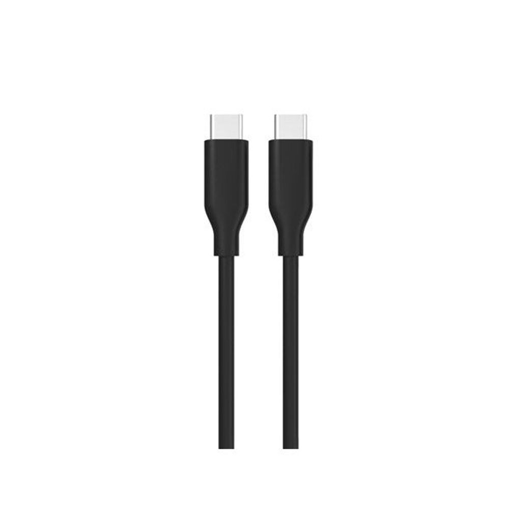 WC7940 - Black Silicone USB Type-C to USB Type-C Cable 1.2m