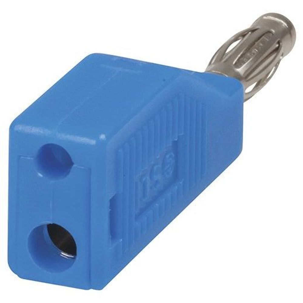 PP0382 - Blue Quality Banana Plug - Piggy Back