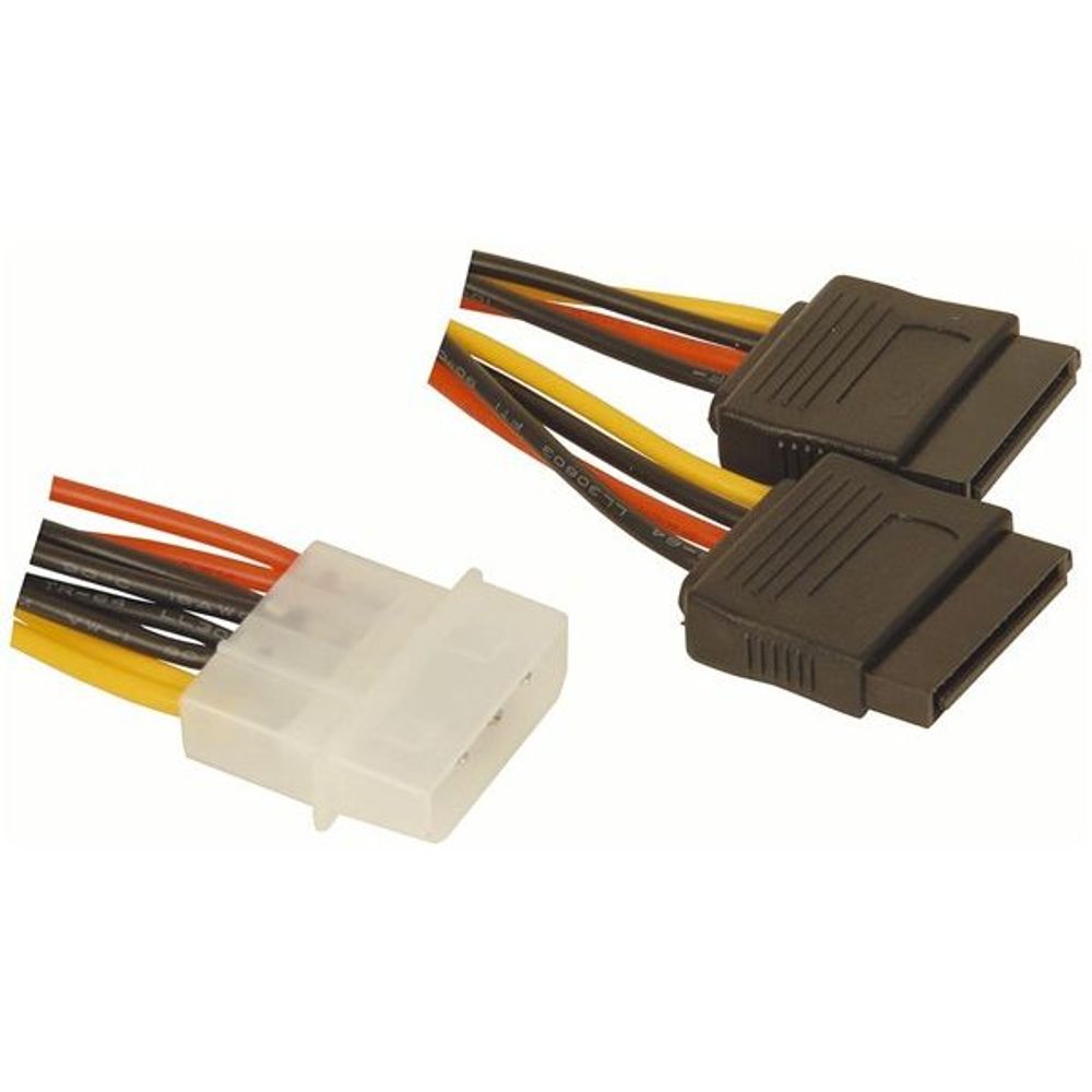 PL0759 - Male Molex to 2 x SATA Power Converter