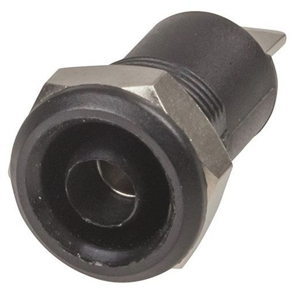 PS0421 - 4mm Panel Mount Banana Socket - Black