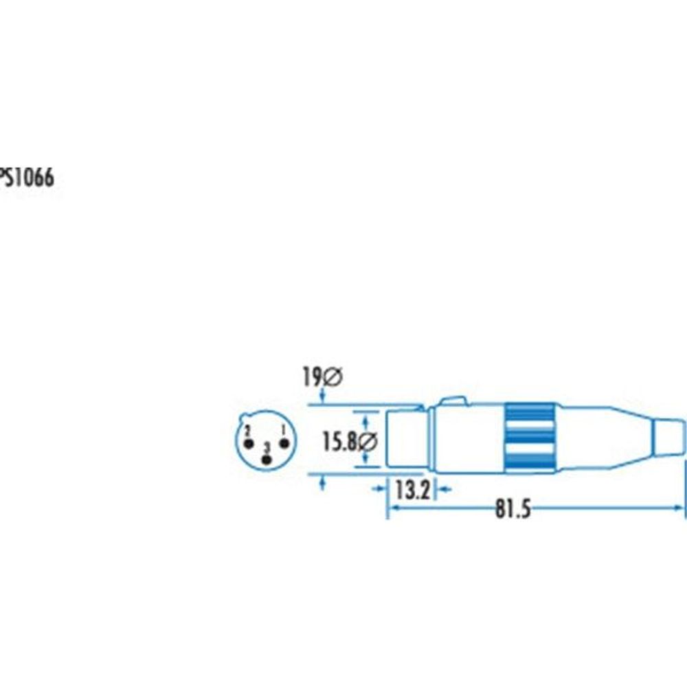 PS1062 - Amphenol 3 Pin Line Female Cannon Type Connector