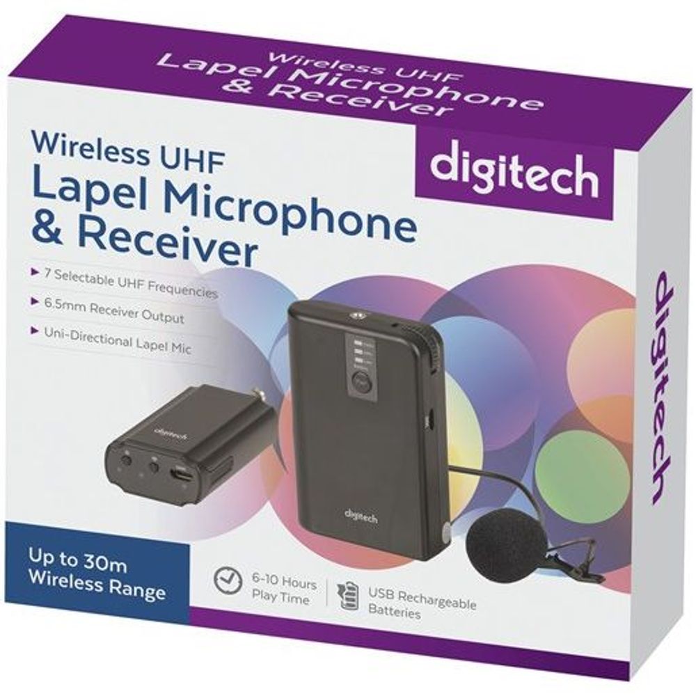 AM4045 - Digitech Wireless UHF Lapel Microphone and Receiver