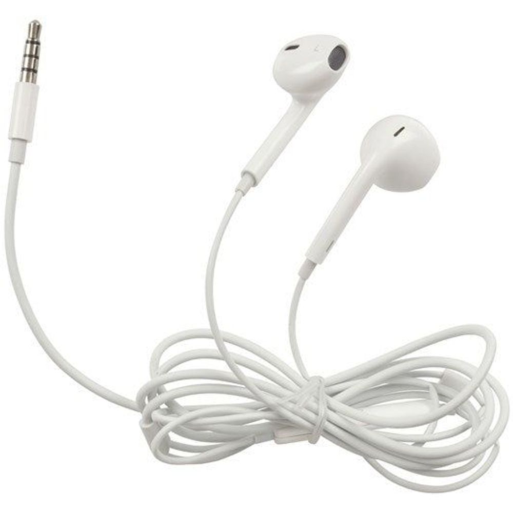 AA2158 - Digitech White Stereo Earphones with Microphone and Volume Control