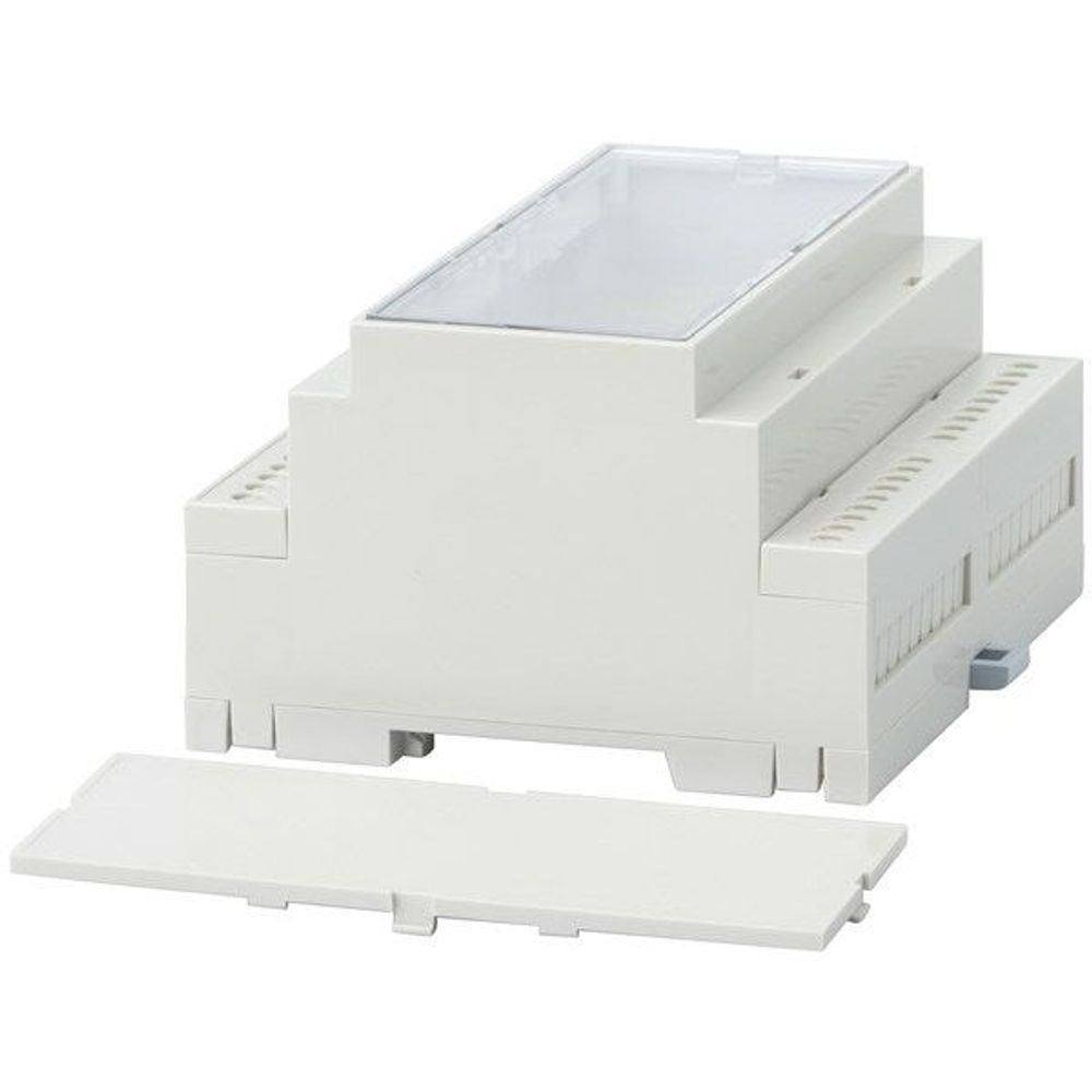 HB6273 - DIN Rail Enclosure 6U with Clear Lid