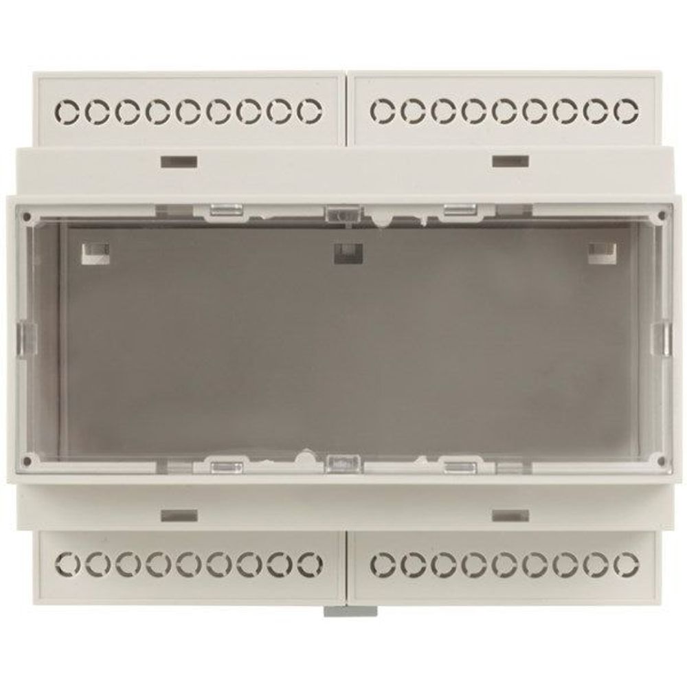 HB6273 - DIN Rail Enclosure 6U with Clear Lid