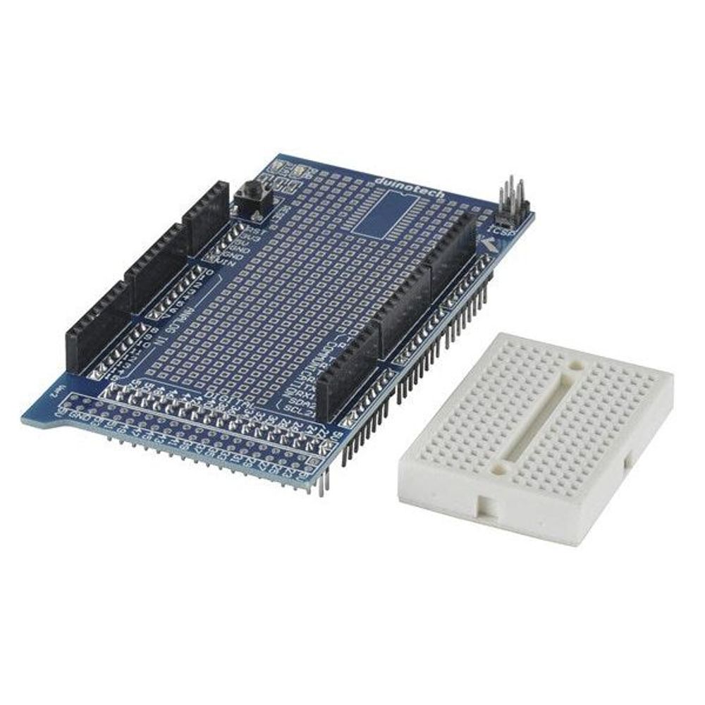 XC4416 - Duinotech Arduino Compatible Mega 2560 r3 Prototype Shield with Breadboard