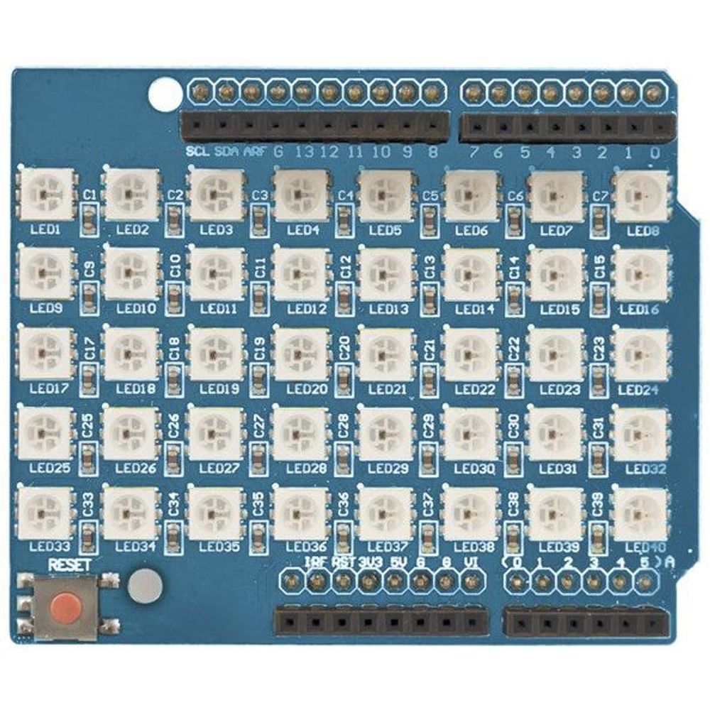 XC3730 - Duinotech Arduino Compatible 8 x 5 RGB LED Matrix Shield