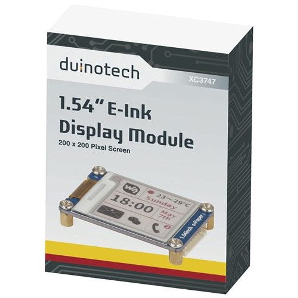 XC3747 - Duinotech Arduino Compatible 1.54 Inch Monochrome E-Ink Display