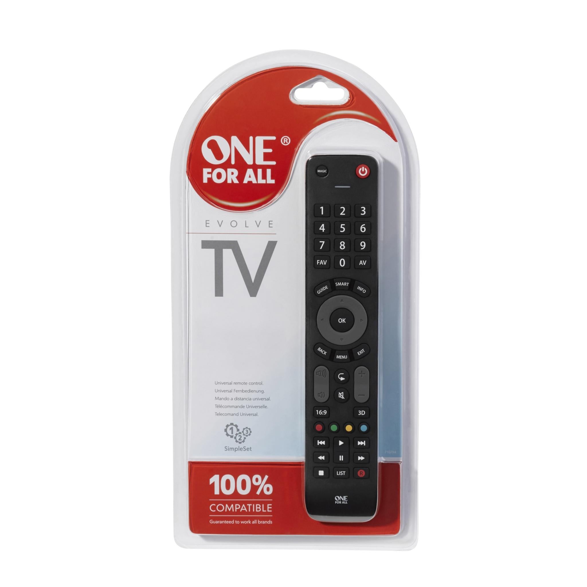 One For All Evolve TV Universal TV Remote