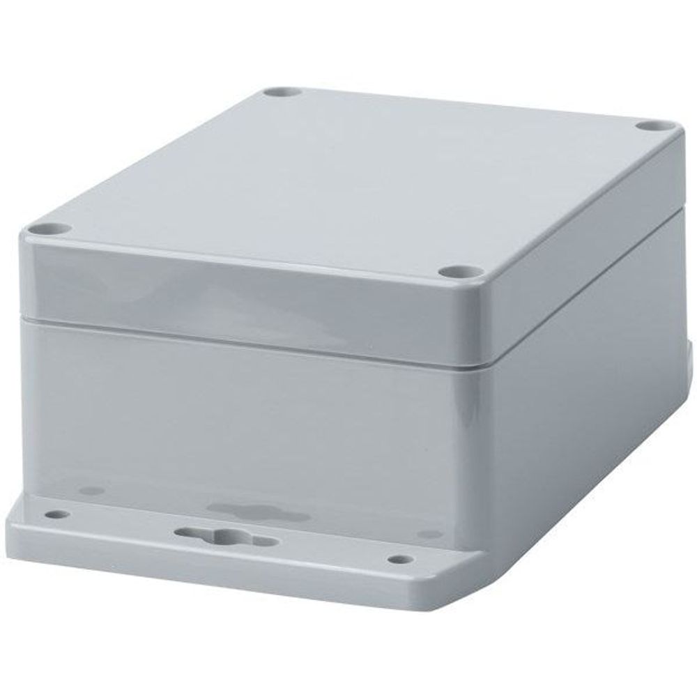 HB6127 - Dark Grey Enclosure with Mounting Flange - 115(W) x 90(D) x 55(H)mm