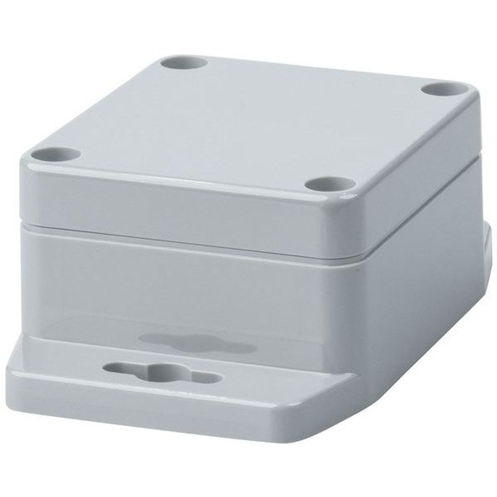 HB6121 - IP65 Sealed ABS Enclosures - Dark Grey with Mounting Flange - 64x58x35mm