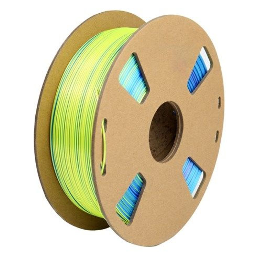 TL4584 - Protech Tri-Chroma Silk Blue, Purple and Yellow PLA Filament 1kg 1.75mm