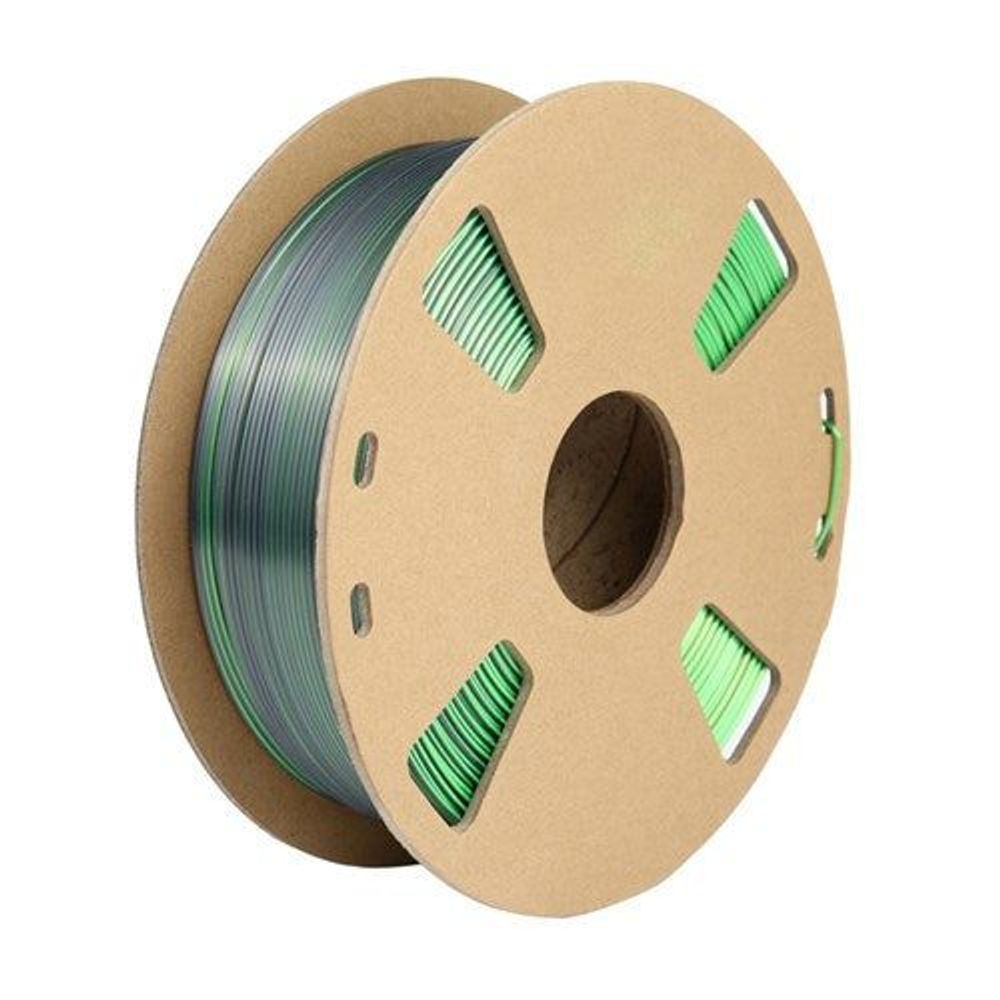 TL4585 - Protech Tri-Chroma Silk Gold, Green and Black PLA Filament 1kg 1.75mm