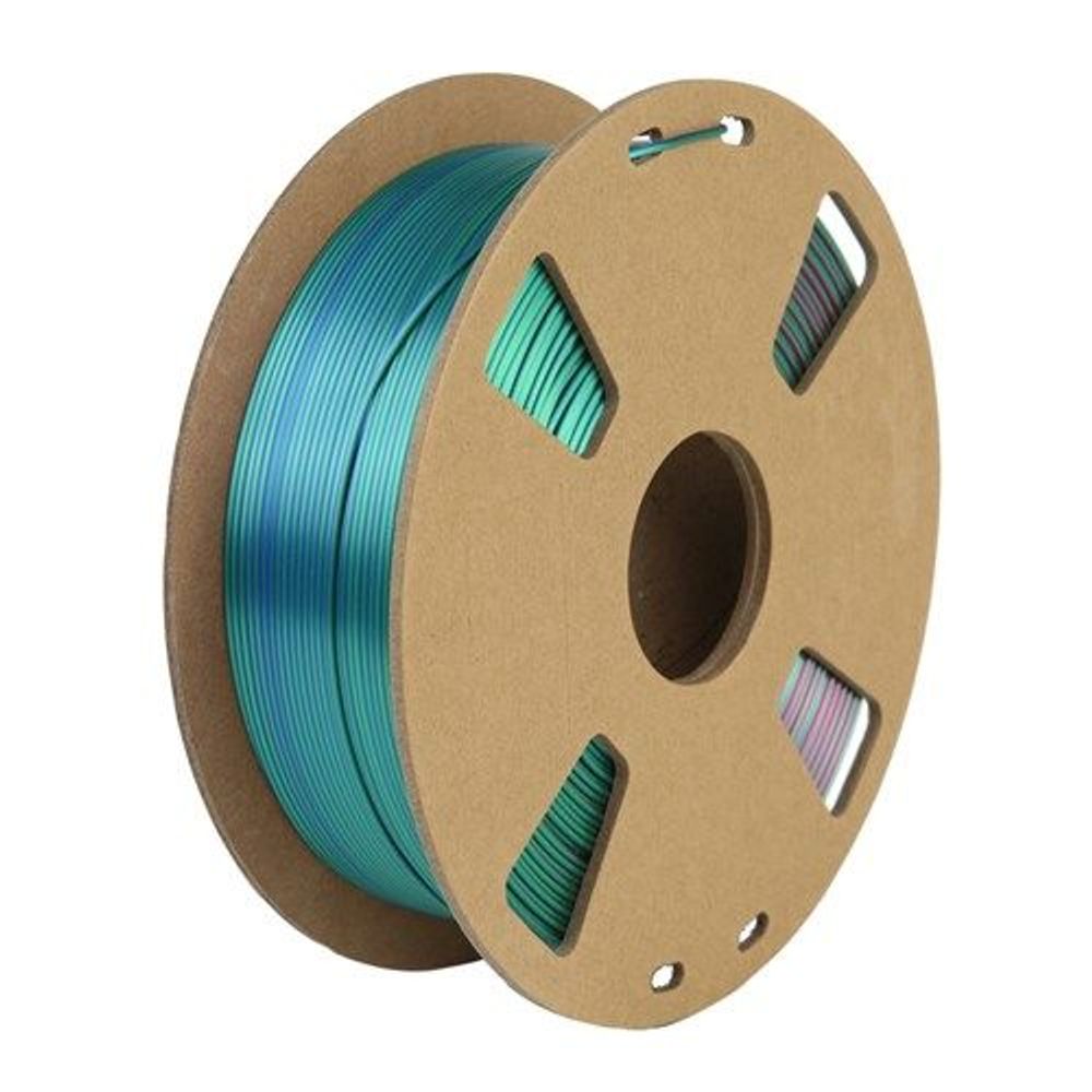 TL4586 - Protech Tri-Chroma Silk Dark Blue, Fuchsia and Dark Green PLA Filament 1kg 1.75mm