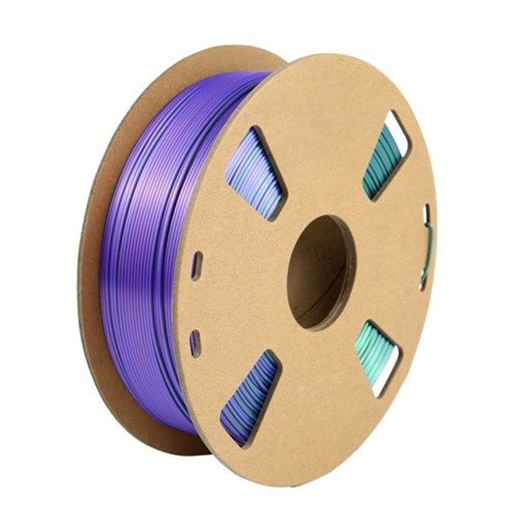 TL4587 - Protech Tri-Chroma Silk Red Copper, Purple and Dark Green PLA Filament 1kg 1.75mm