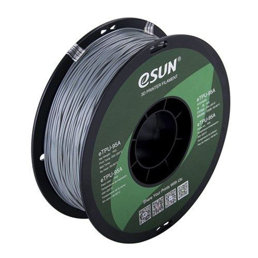 001002 - eSUN Grey TPU Filament 1kg 1.75mm