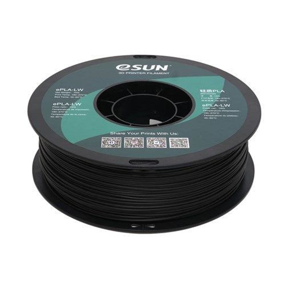 001005 - eSUN Black PLA-LW Filament 1kg 1.75mm