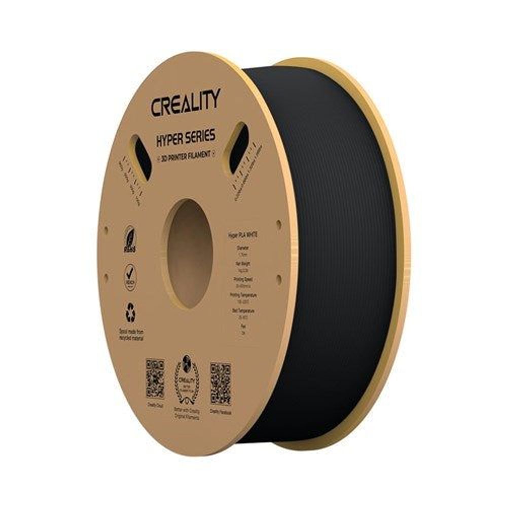 TL4791 - 1.75mm Black Creality Hyper PLA Filament 1kg Roll