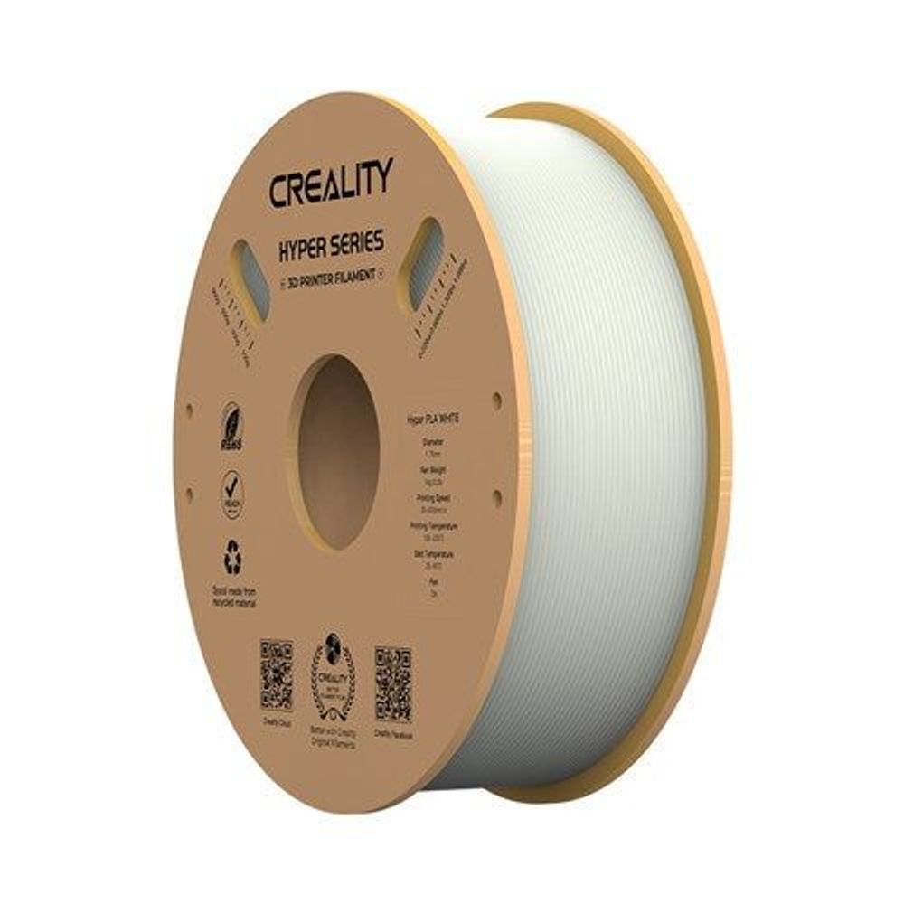 TL4790 - 1.75mm White Creality Hyper PLA Filament 1kg Roll