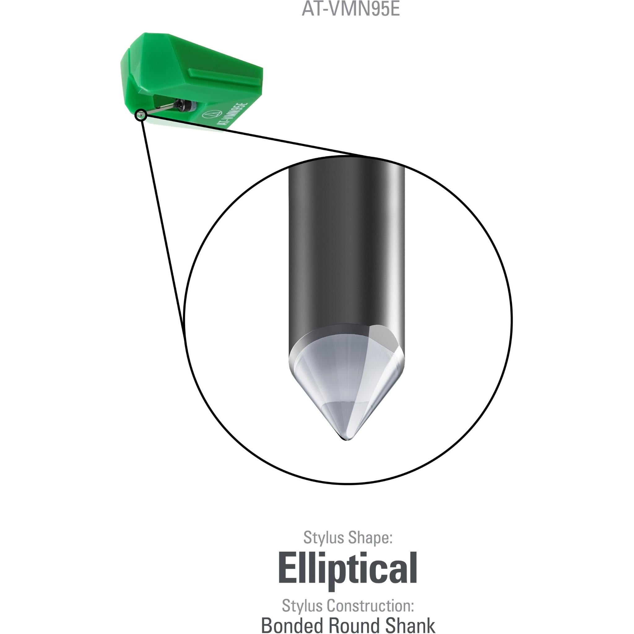 Audio-Technica VMN95E Elliptical Bonded Stylus for VM95 Series Cartridges