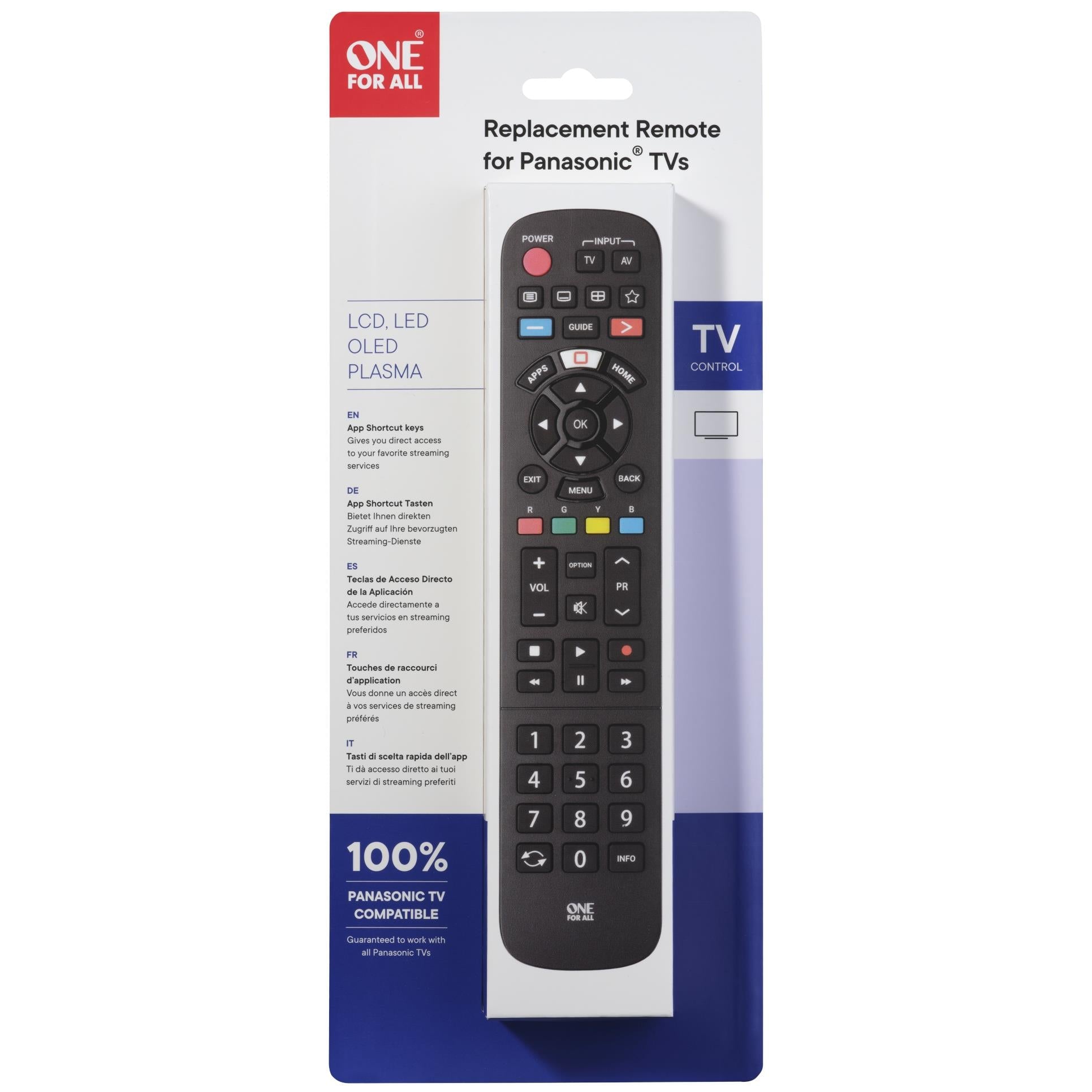 One For All Replacement TV Remote (Panasonic)