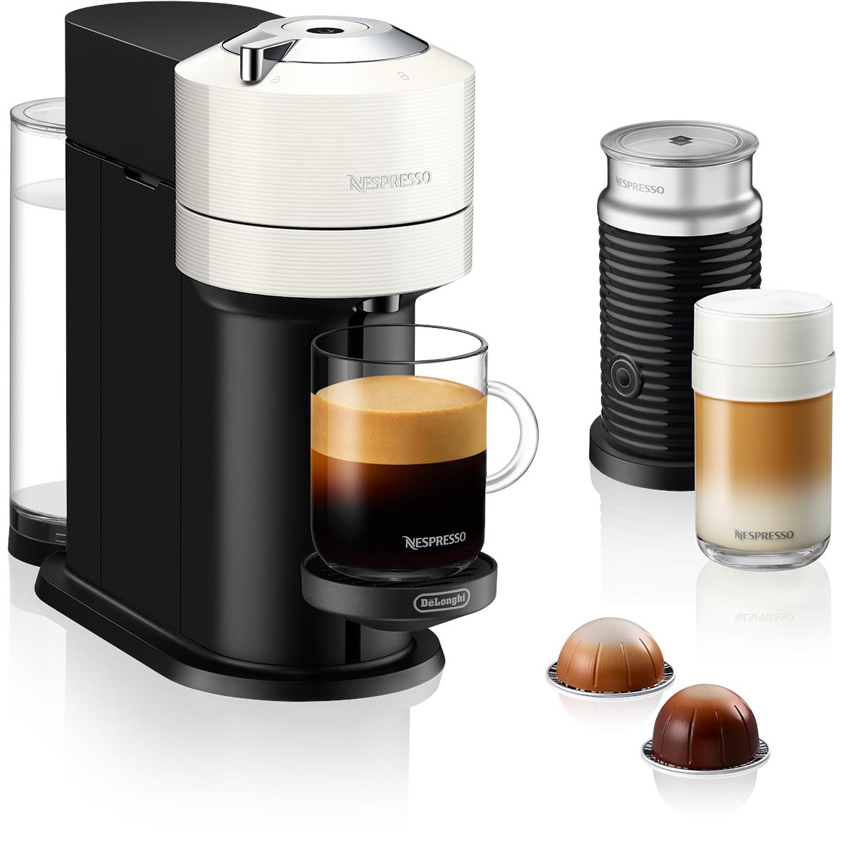 De'Longhi Nespresso Vertuo Next Coffee Machine Bundle (White)