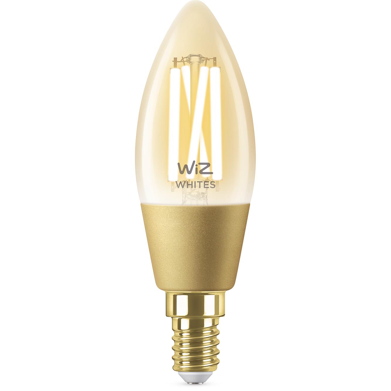 WiZ Amber Filament C35 E14 Smart Candle Bulb