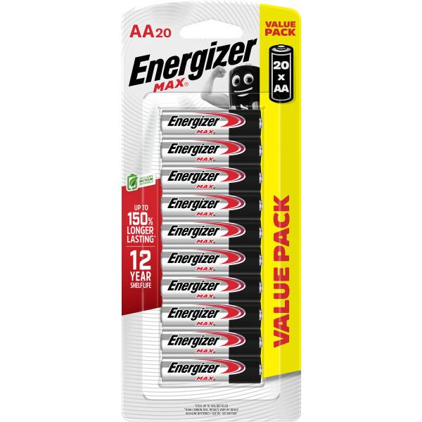 Energizer Max AA Batteries (20 Pack)