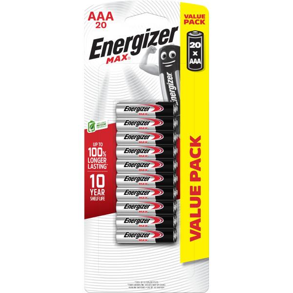 Energizer Max AAA Batteries (20 Pack)